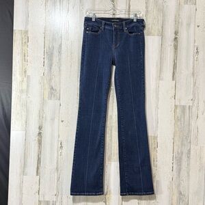 Liverpool Women's Dark Blue Flare Long Length Low Rise Jeans Missing Size Tag